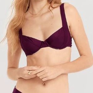 NWOT J Crew Cross-back underwire bikini top